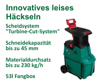 Um mehr zu Robert Bosch Power Tools GmbH - Für den Kleingärtner Leisehäcksler AXT 25 TC zu erfahren, hier anklicken. Um mehr zu Robert Bosch Power Tools GmbH - Für den Kleingärtner Leisehäcksler AXT 25 TC zu erfahren, hier anklicken.