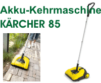 Um mehr zu Akku-Kehrmaschine K 85 - Ideal für den Kleingarten zu erfahren, hier anklicken.