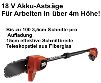 Um mehr zu 18 V Akku-Astsäge - eine Hilfe für Kleingärtner zu erfahren, hier anklicken.