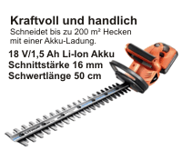 Um mehr zu 18V Li-Ion Akku-Heckenschere für den Kleingärtner zu erfahren, hier anklicken.