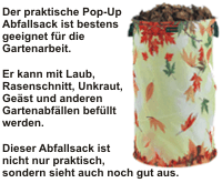 Um mehr zu Bosch Pop-Up Abfallsack  für Kleingärtner zu erfahren, hier anklicken.