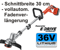 Um mehr zu Für Kleingärtner - 36V Akku-Rasentrimmer zu erfahren, hier anklicken.