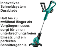 Um mehr zu Neu für Kleingärtner Akku-Rasentrimmer 18 V Durablade zu erfahren, hier anklicken.