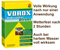 Um mehr zu VOROX® Unkrautfrei Direkt - neu für den Kleingarten zu erfahren, hier anklicken.