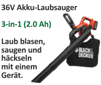 Um mehr zu Für den Kleingärtner 36V Akku-Laubsauger 3-in-1 2.0Ah zu erfahren, hier anklicken.